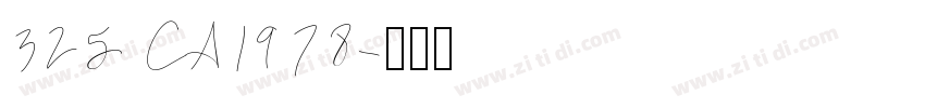 325 CA1978字体转换